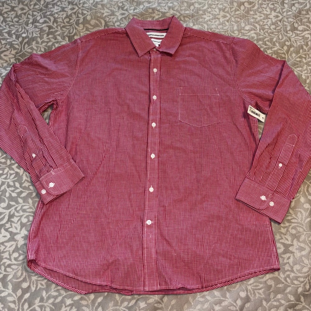 Amazon Essentials‎ Button Down Men's L (B40)